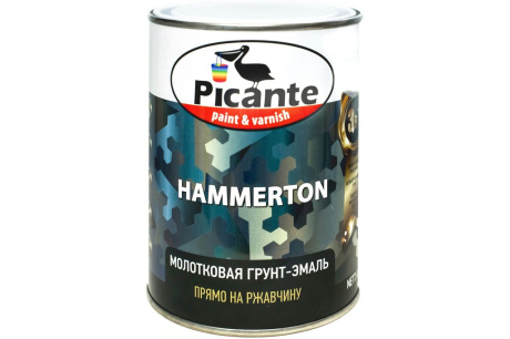 Купить Эмаль молотковая HAMMERTON шоколадная 0 75л  PICANTE 10420-6173.ВВ фото №1