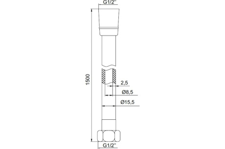 Купить Шланг для душа ПВХ усиленный 2 0м. IDDIS А5071120 фото №7