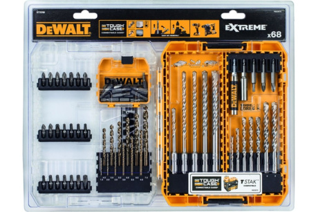 Купить Набор бит насадок сверл и буров DeWALT DТ70760 Extreme TSTAK 68шт. фото №1