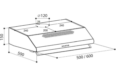 Купить Вытяжка LEX SIMPLE 500 нерж Inox 500 куб/ч 2125822 фото №4