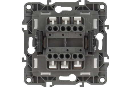 Купить Выключатель двойной  10АХ-250В  IP20  Эра12 алюминий  ЭРА фото №3