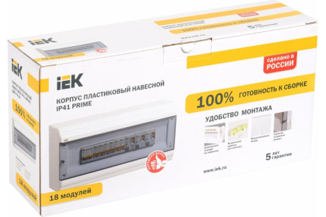 Купить Бокс ЩРН-П-18мод настен пласт бел IP41  IEK MKP12-N-18-40-10 фото №8