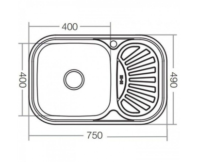 Купить Мойка врезная ZERIX Z7549-08-180D decor  20442 фото №2