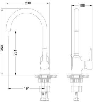 Купить Смеситель Lemark Evitta LM0505C для кухни  хром фото №2