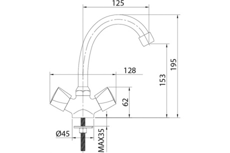 Купить Смеситель для умывальника  Tring Milardo TRISB00M01 фото №3